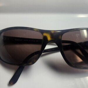 VERSACE BLACK TORTOISE ACCENTS RECTANGULAR SUN GLASSES ITALY MOD 4053  59 17 130